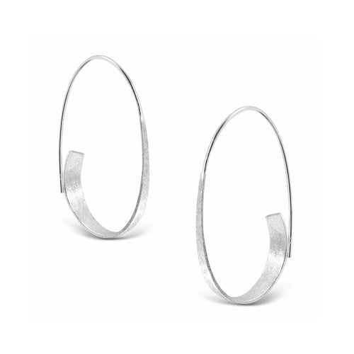 Silver G Shape Earrings