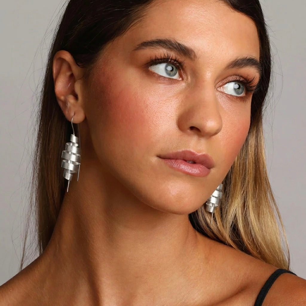 Silver Whirlwind Earrings