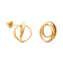 Load image into Gallery viewer, JOIDART-EMBOLIC- YG Sculptural Asymmetrical Design Stud Earrings