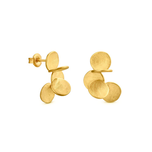 JOIDART-ARAI-YG Medium Full Dots Stud Earrings