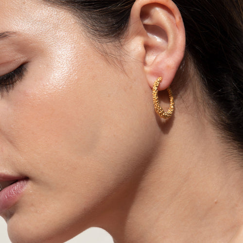 JOIDART-STARDUS- Large Golden Loop Earrings