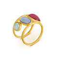 JOIDART-ALEGRIA- Yellow-Gold Murano Crystals Ring