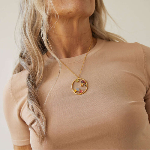 JOIDART-ALEGRIA- Golden Necklace with Murano Crystals