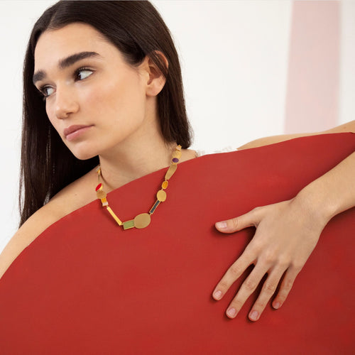 JOIDART-COLLAGE- Yellow-Gold Collage Necklace