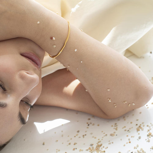 JOIDART-GARBET- Yellow-Gold Stick Branch With Crystal Bangle