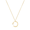 JOIDART-ECLAT-YG Half Moon with Murano Glass Pearl Necklace