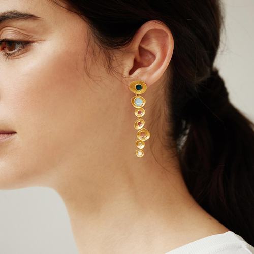 JOIDART-FAVORITA-YG Enamel Colors Large Stud Eaarings