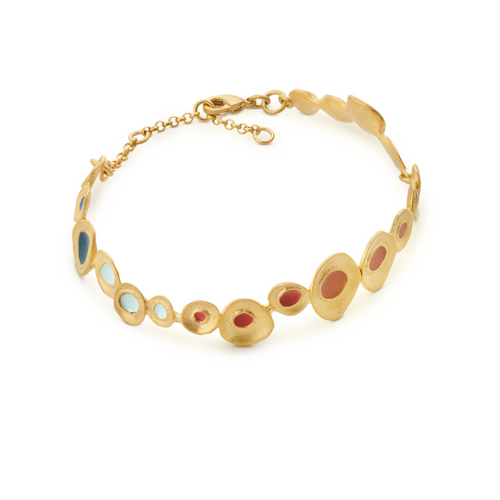 JOIDART-FAVORITA-YG Enamel Colourful Dot Long Bracelet