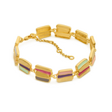 JOIDART-PALETTE-YG Enamel Colourful Multi Lanes Bracelet