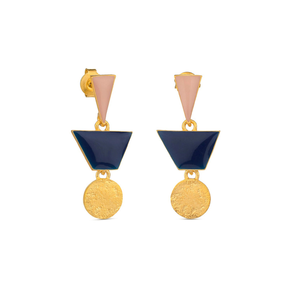 JOIDART-SOMNI-Pink and Blue Stud Earrings