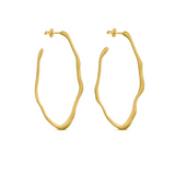 JOIDART-CLARA- YG Large Uneven Hoop Earrings