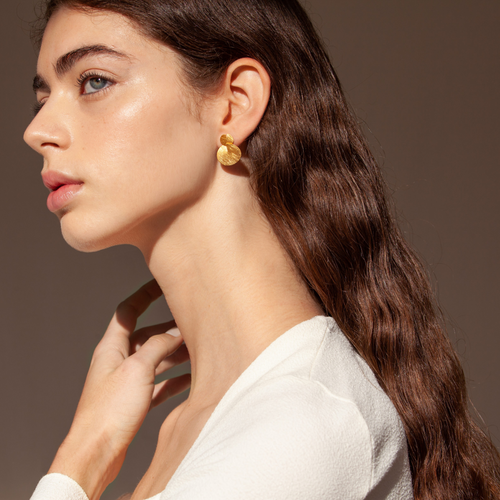 JOIDART-TAGLIO-YG Stud+dangling Circle Earrings