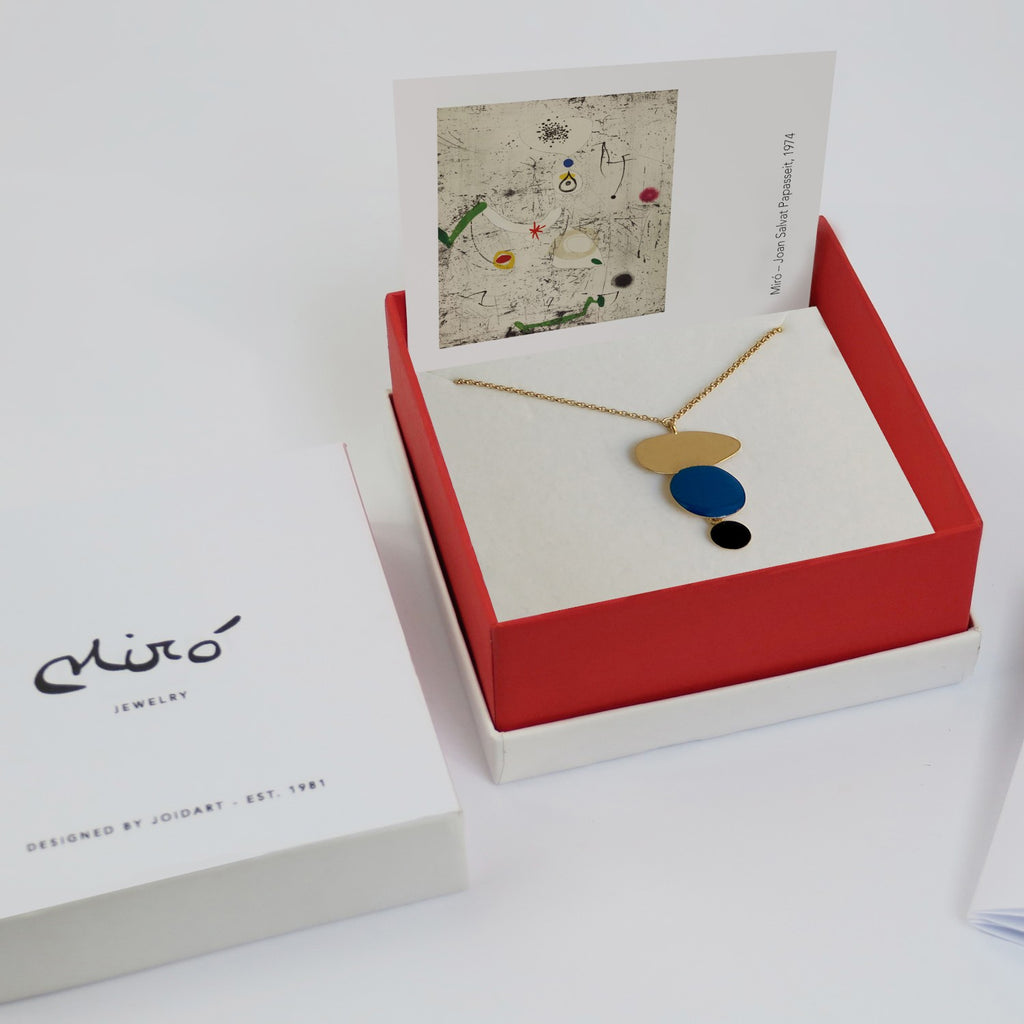 JOIDART-MIRÓ- YG Blue Triple Necklace