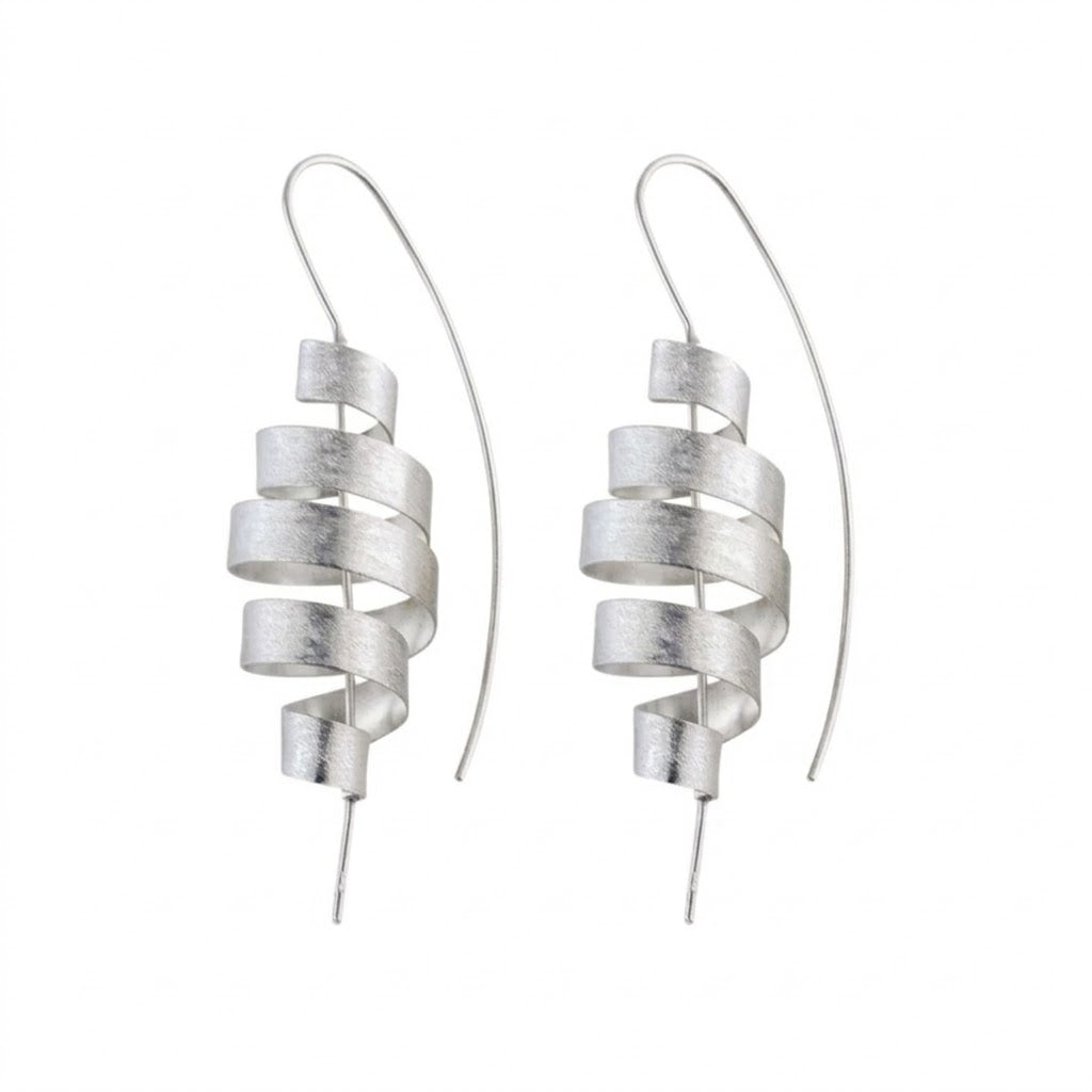 Silver Whirlwind Earrings