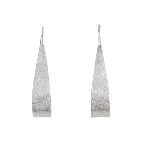 Silver Tear Drop Loop Earrings