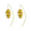 Yellow-Gold Bee Hive Earrings