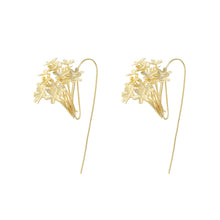 Load image into Gallery viewer, Yellow-Gold Flower Bouquet Earrings