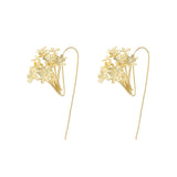 Yellow-Gold Flower Bouquet Earrings