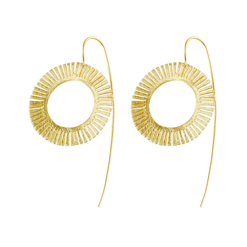 Yellow-Gold Sun Earrings