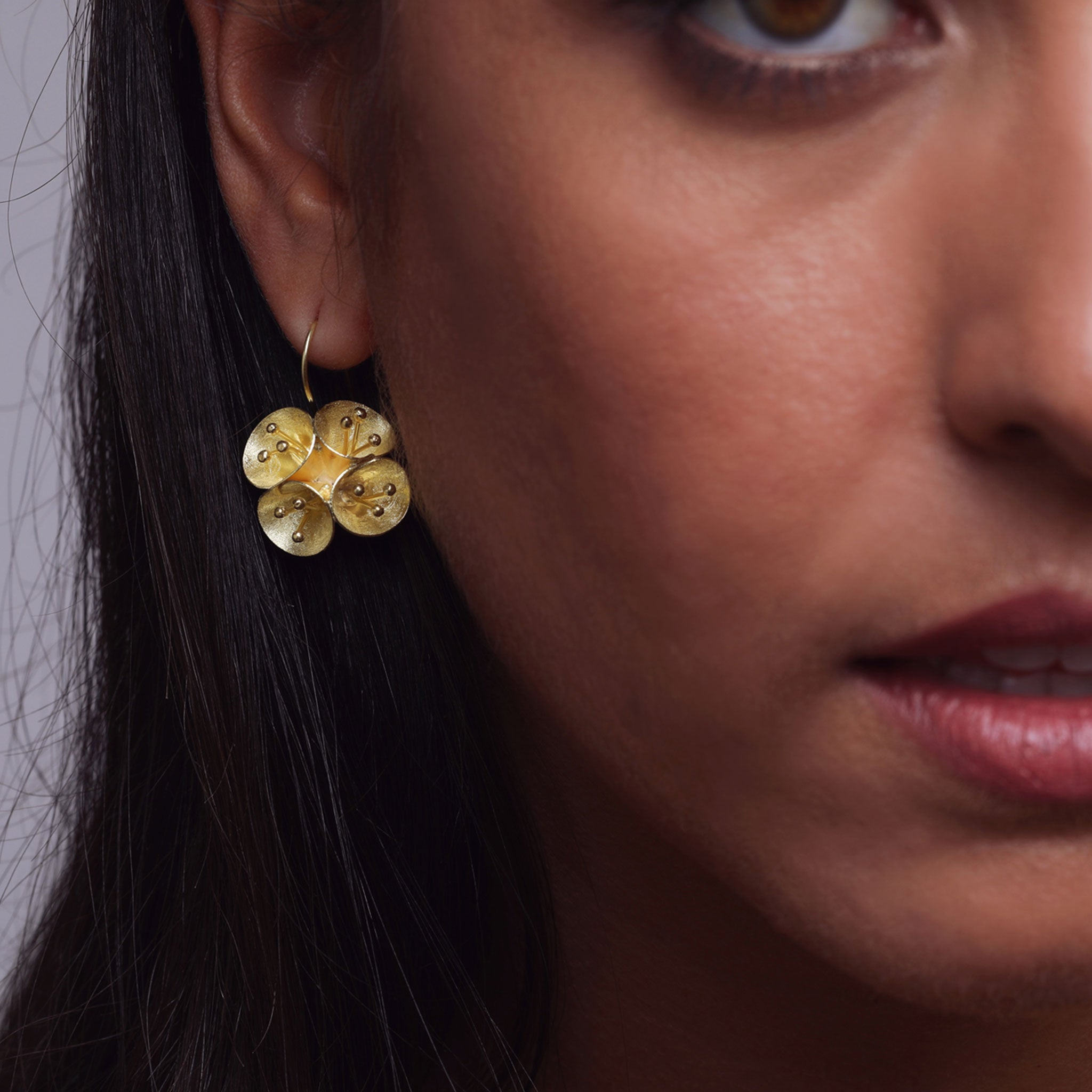 Yellow-Gold Gumnut Earrings