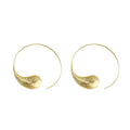 Yellow-Gold Hoop with a Drop Earrings
