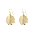 Yellow-Gold Large Double Shell Earrings