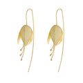 Yellow-Gold Large Fuchsia Flower Earrings