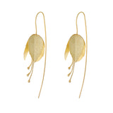 Yellow-Gold Large Fuchsia Flower Earrings