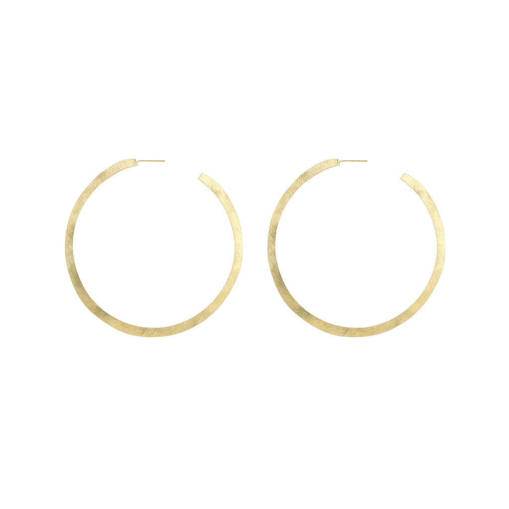 Yellow-Gold Large Hoop Earrings