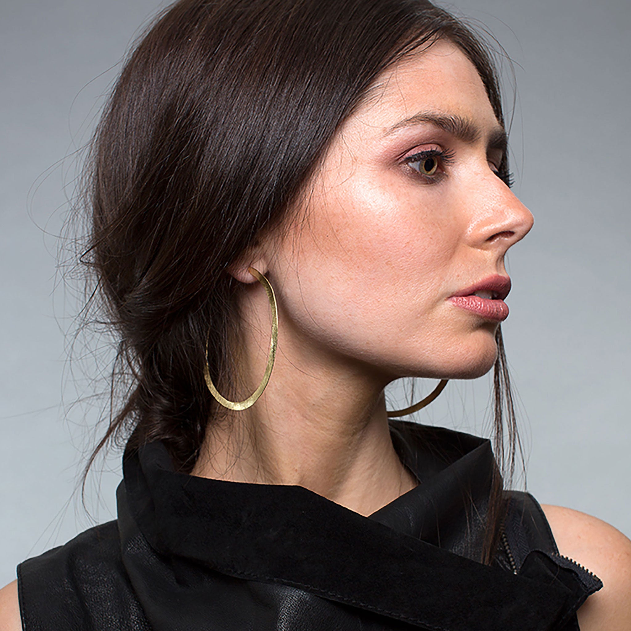 Yellow-Gold Large Hoop Earrings