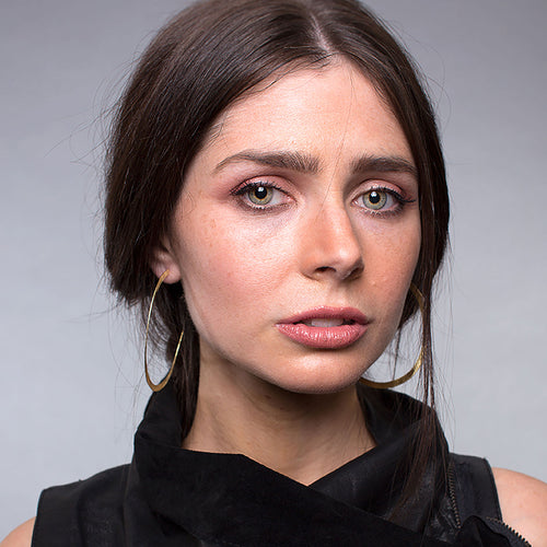 Yellow-Gold Large Hoop Earrings