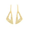 Yellow-Gold Large Triangle Stud Earrings