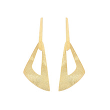 Load image into Gallery viewer, Yellow-Gold Large Triangle Stud Earrings