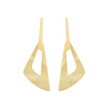 Yellow-Gold Large Triangle Stud Earrings