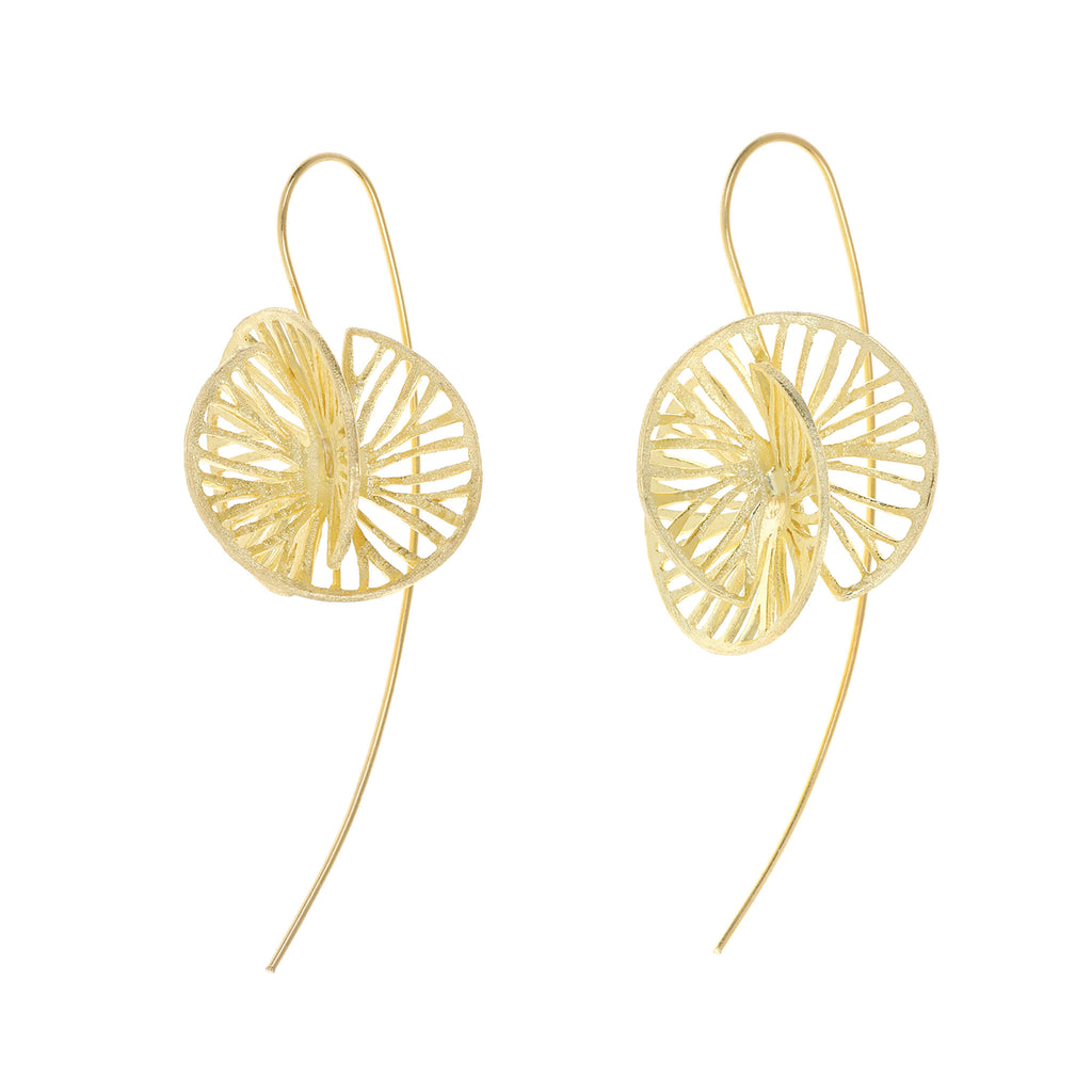 Yellow-Gold Sphere Earrings