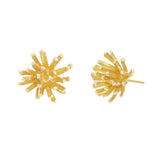 Yellow-Gold Spiky Stud Earrings