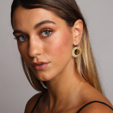Load image into Gallery viewer, Yellow-Gold Sun Earrings