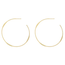 Load image into Gallery viewer, Yellow-Gold Thin Hoop Earrings