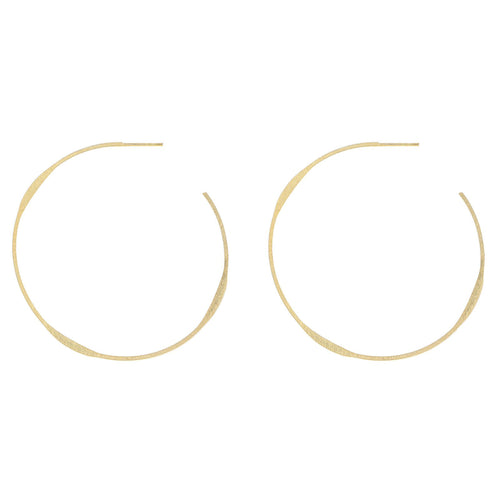 Yellow-Gold Thin Hoop Earrings