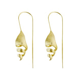 Yellow-Gold Unicorn Shell Earrings