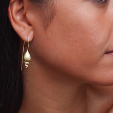 Load image into Gallery viewer, Yellow-Gold Unicorn Shell Earrings