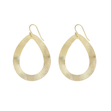 Load image into Gallery viewer, Yellow-Gold Wavy Oval Loop Shaped Earrings