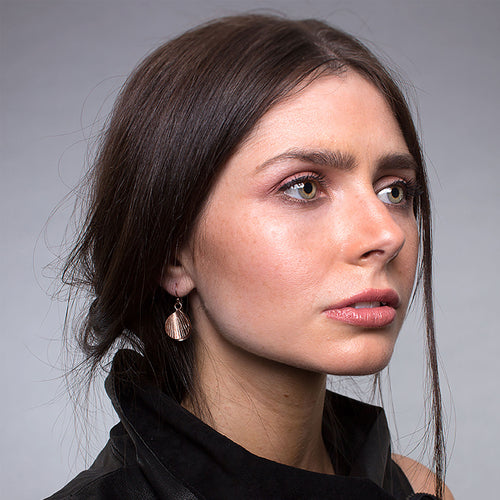 Rose-Gold Double Shell Earrings