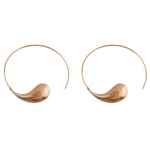 Load image into Gallery viewer, Rose-Gold Hoop with a Drop Earrings