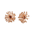 Rose-Gold Large Clover Flower Stud Earrings