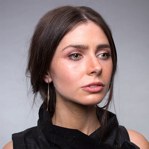 Rose-Gold Large Hoop Earrings