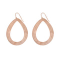 Rose-Gold Wavy Oval Loop Shaped Earrings