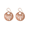 Rose-Gold Round Design Earrings
