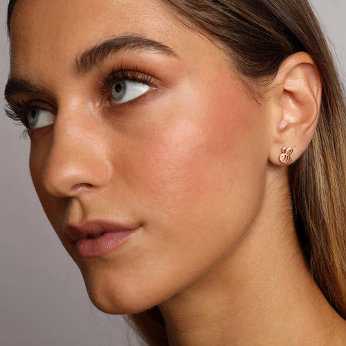 Rose-Gold Small Bee Stud Earrings