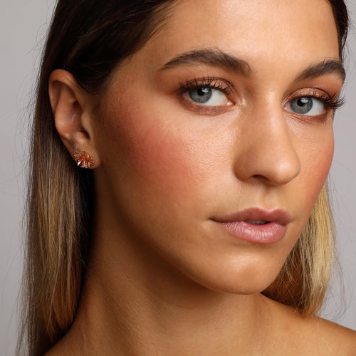 Rose-Gold Spiky Stud Earrings